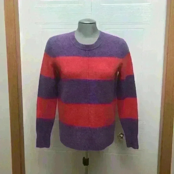 Banana Republic Knit  Sweater Wool Blend Striped Colorful - Picture 8 of 9